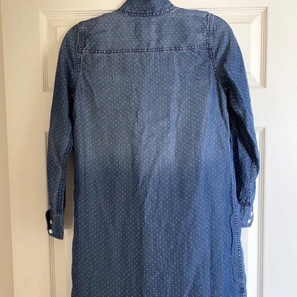 Current Elliott Tencel Blue Shirt Chic Casual Dress Roll Tab Long Sleeve, Size S - Picture 10 of 11